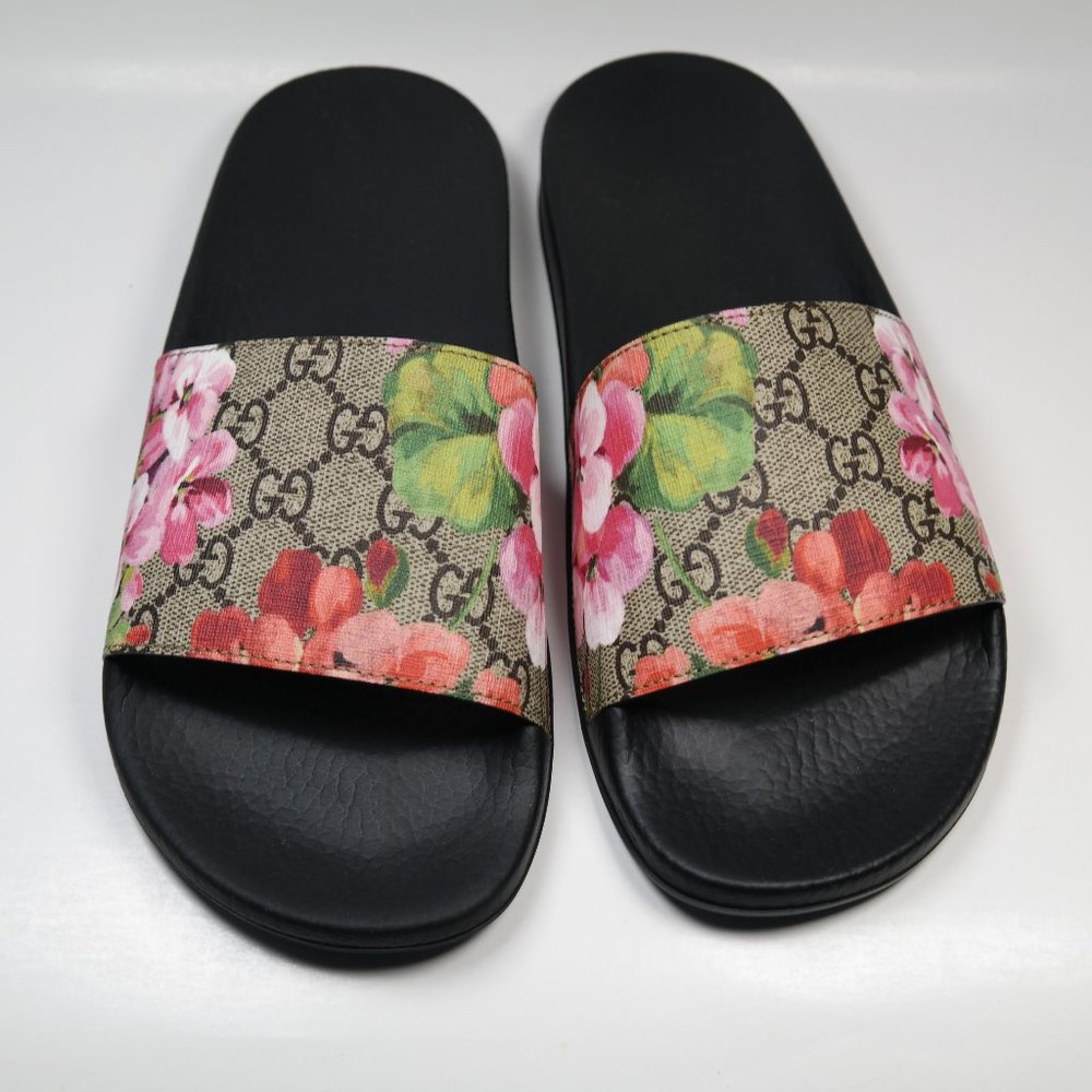 Authentic Gucci Bloom Supreme Floral Slides